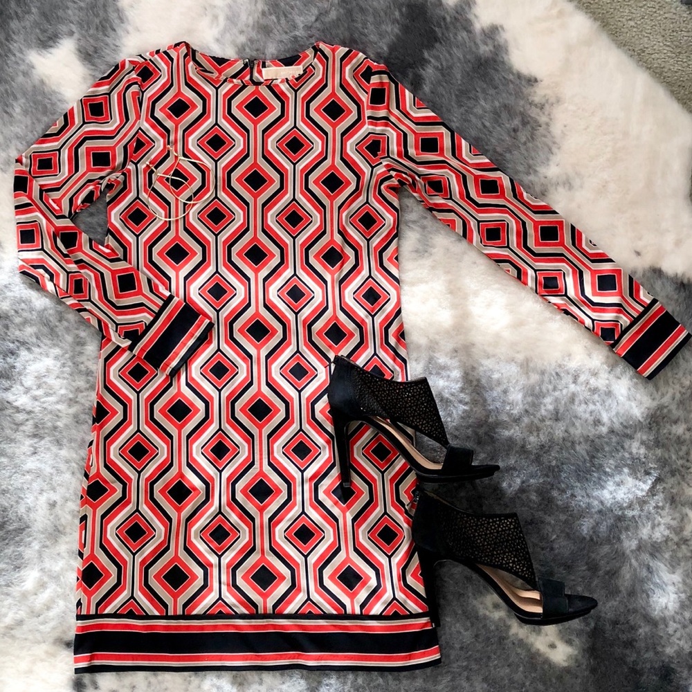 Michael Kors geometric print shift dress